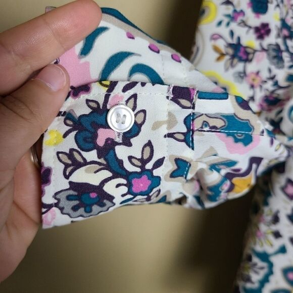 Talbots Floral Long Sleeve Button Up - Picture 3 of 8